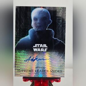 Andy Serkis Supreme Leader Snoke 2016 Topps Star Wars Masterwork CANVAS /25 AUTO